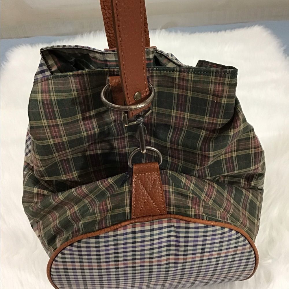 FOSSIL Checkered Print Shoulder/Duffle Bag - Picture 11 of 16